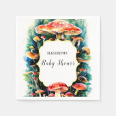 Little Boho Mushroom Baby Dusche Serviette (Vorderseite)