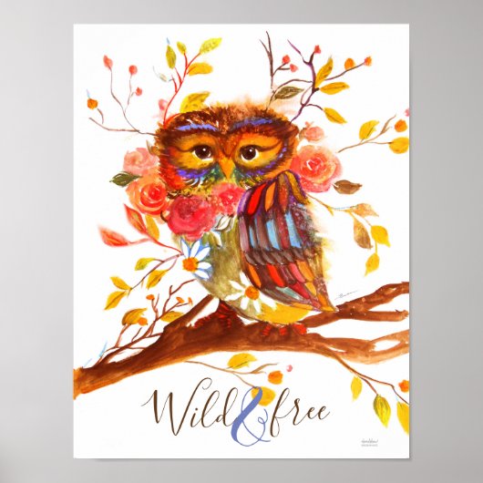 Little Boho Owl Poster (Vorne)