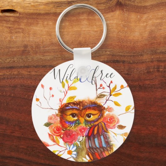 Little Boho Owl Schlüsselanhänger (Vorderseite)