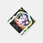 Little Boho Wolf Baby Shower Serviette (Ecke)