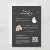 Little Boo All-in-One Halloween Baby Shower Einladung (Rückseite)