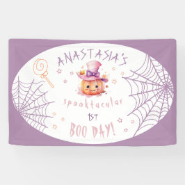 Little boo Almost Due Halloween Baby Girl Geburtst Banner