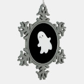 Little Boo Ästhetik Cool Schneeflocken Zinn-Ornament (Links)