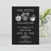 Little Boo Baby Dusche, Halloween Dusche Einladung (Stehend Vorderseite)