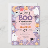Little Boo Baby Dusche Halloween Einladung (Vorderseite)