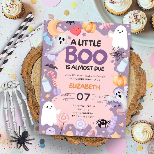 Little Boo Baby Dusche Halloween Einladung