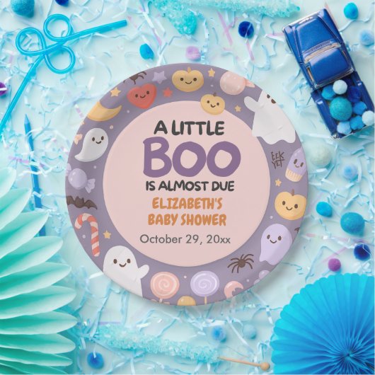 Little Boo Baby Dusche Halloween Pappteller (Party)