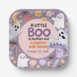 Little Boo Baby Dusche Pumpkin Halloween Pappteller