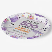 Little Boo Baby Dusche Pumpkin Halloween Pappteller (Schrägansicht)