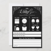 Little Boo Baby Predictions & Advice Game Card Einladung (Vorderseite)