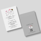 Little Boo Baby Shooting Halloween Ghost QR Code Einladung