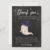 Little Boo Baby Shooting Halloween Girl Ghost Dankeskarte (Vorderseite)