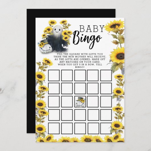 Little Boo Baby Shower Bingo Einladung (Vorne/Hinten)