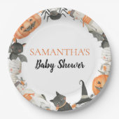Little Boo Baby Shower Paper Plate Pappteller (Vorderseite)
