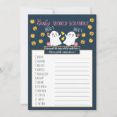 Little Boo Baby Word Scramble Baby Showspiel Einladung (Vorderseite)