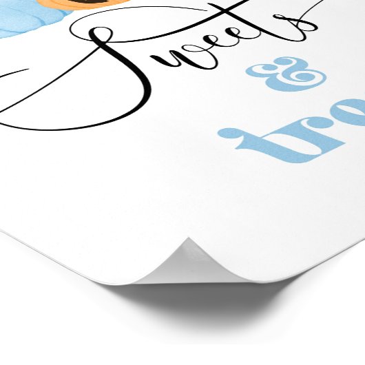 Little Boo Blue Geist Halloween Süßigkeiten und Le Poster (Ecke)