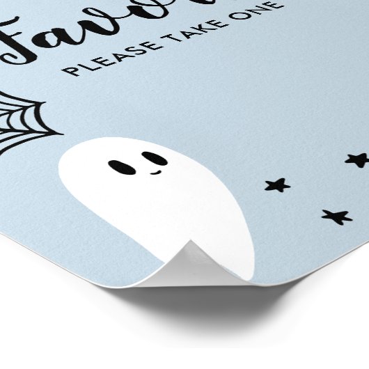 Little Boo Blue Halloween Baby Duwer Favoriten Sch Poster (Ecke)