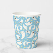 Little Boo Blue Pattern Baby Dusche Pappbecher (Rechts)