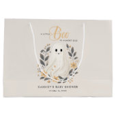 Little Boo Boho Ghost Halloween Baby Shower Große Geschenktüte (Rückseite)