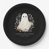Little Boo Boho Ghost Halloween Baby Shower Pappteller (Vorderseite)