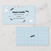 Little Boo Boy Baby Shower Diaper Raffle Ticket Begleitkarte (Vorne/Hinten)