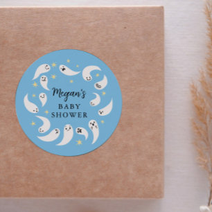 Little Boo Boy Baby Shower Fevor Runder Aufkleber