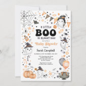 Little Boo braut Halloween Ghost Baby Shower Einladung (Vorderseite)