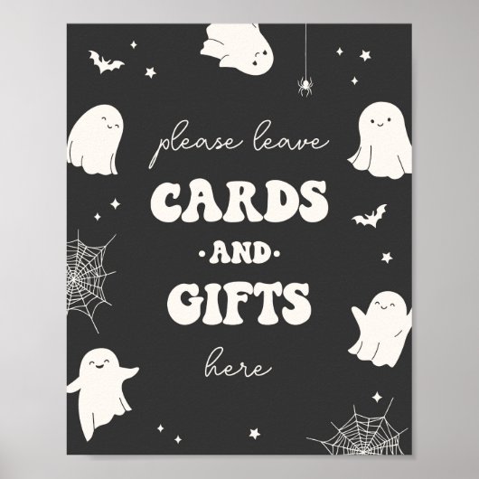 Little Boo Cards and Gifts Party Sign Poster (Vorne)