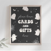 Little Boo Cards and Gifts Party Sign Poster