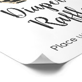 Little Boo Clothesline Baby Diaper Raffle-Zeichen Poster (Ecke)