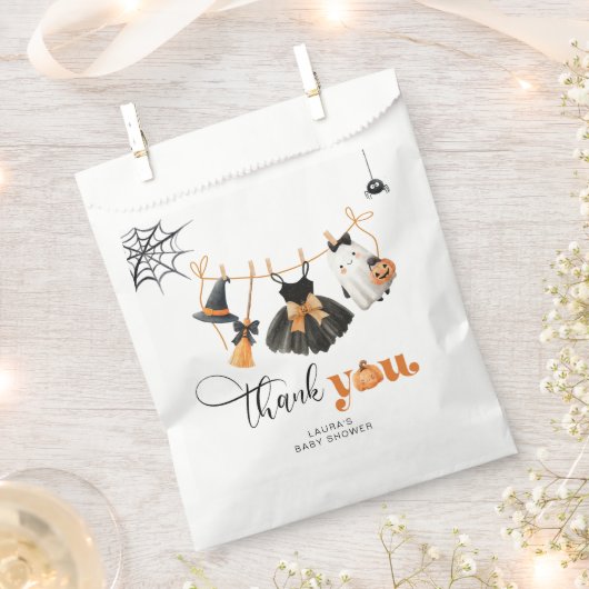 Little Boo Clothesline Baby Dusche danke Karte Geschenktütchen (Ausgeschnitten)