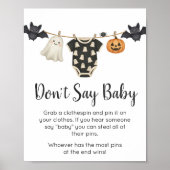 Little Boo Clothesline Baby Say Baby Sign Baby Poster (Vorne)