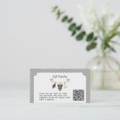 Little Boo Clothesline Gray Registry Baby Shower Begleitkarte (Stehend Vorderseite)