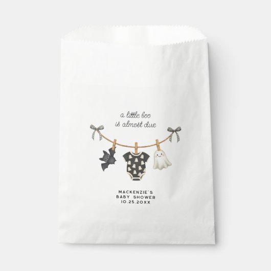 Little Boo Clothesline Halloween Baby Dusche Geschenktütchen (Vorderseite)
