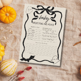 Little Boo Coquette Baby Prediction Game Card Einladung
