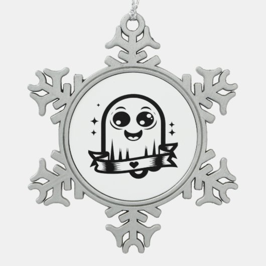 Little Boo Creative Style Schneeflocken Zinn-Ornament (Vorderseite)