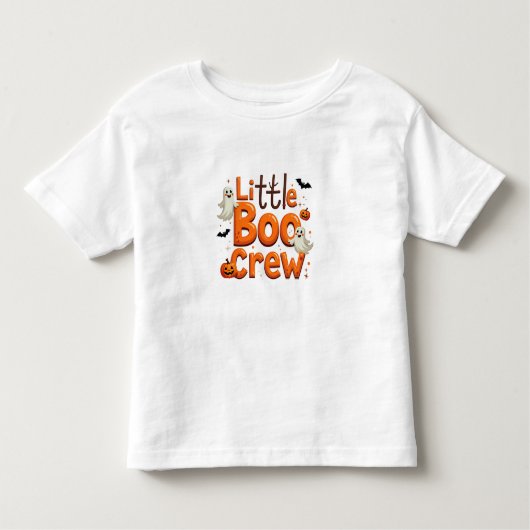 Little Boo Crew Halloween Textdesign Kleinkind T-shirt (Vorderseite)