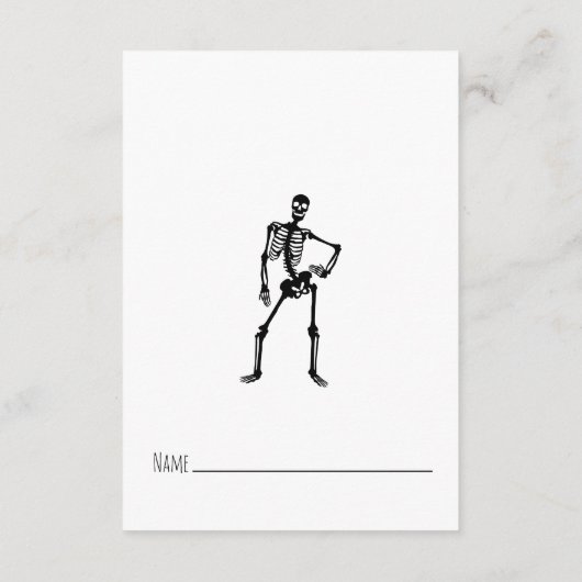 Little Boo Dancing Skeletons Diaper Raffle Insert (Rückseite)