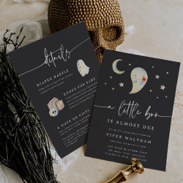 Little Boo Double-Sided Halloween Baby Shower Einladung