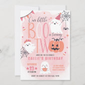 Little Boo dreht zwei Geburtstage Einladung (Vorderseite)