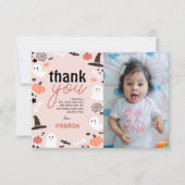 Little Boo dreht zwei wunderschöne 2. Foto Dankeskarte (Vorderseite)