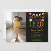 Little Boo Dreiländerdrehend drittes GeburtstagsFo Einladung (Vorderseite)