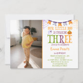 Little Boo Dreiländerdrehend drittes GeburtstagsFo Einladung (Vorderseite)