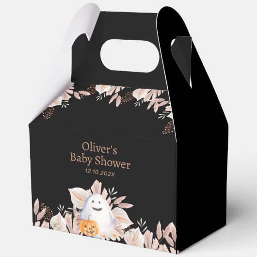 Little Boo Elegant Boho Ghost Baby Shower Geschenkschachtel (Vorderseite)