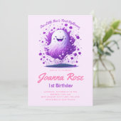 Little Boo erstes Halloween Baby Geburtstag Einladung (Stehend Vorderseite)