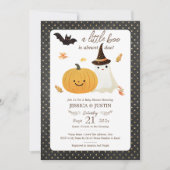 Little Boo Fall Halloween Baby Shower Einladung (Vorderseite)