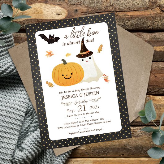 Little Boo Fall Halloween Baby Shower Einladung