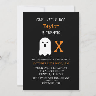 Little Boo Fall Halloween Geburtstag Einladung