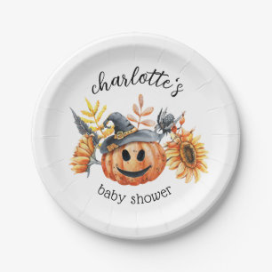 Little Boo Fall Herbst Pumpkin Baby Dusche Pappteller