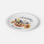 Little Boo Fall Herbst Pumpkin Baby Dusche Pappteller (Schrägansicht)